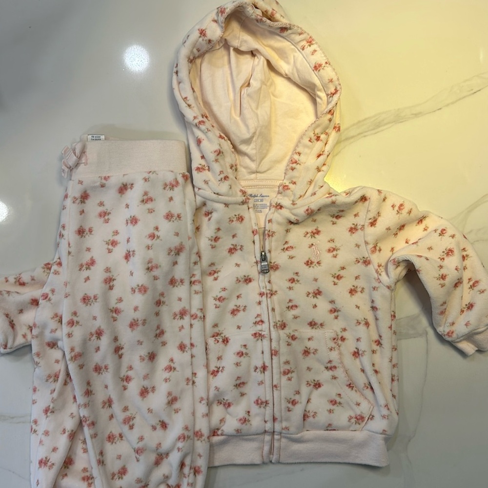 Ralph Lauren velour track suit